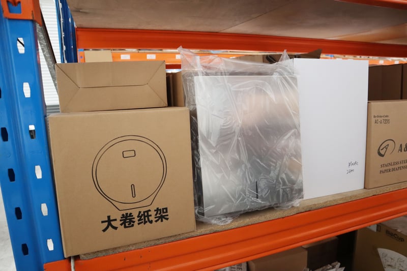 Toilet roll dispenser in packaging by FoodByUs Supplier, CP Blossom