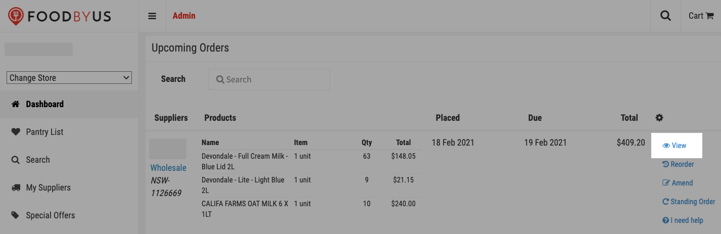FoodByUs_dashboard_view_an_order